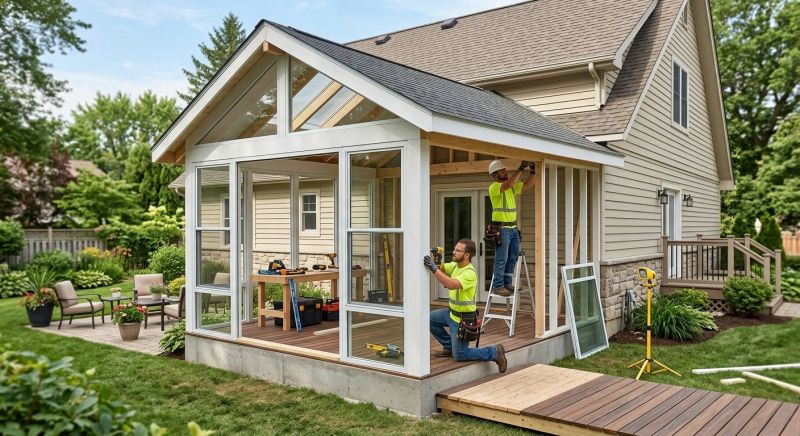 Enclosed Porch Construction in Dallas, TX