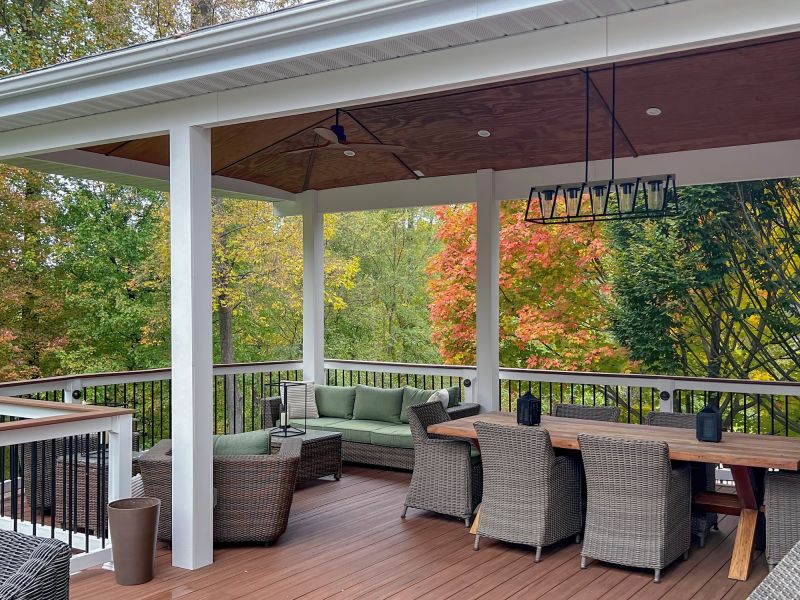 Fall Covered Patio Setup