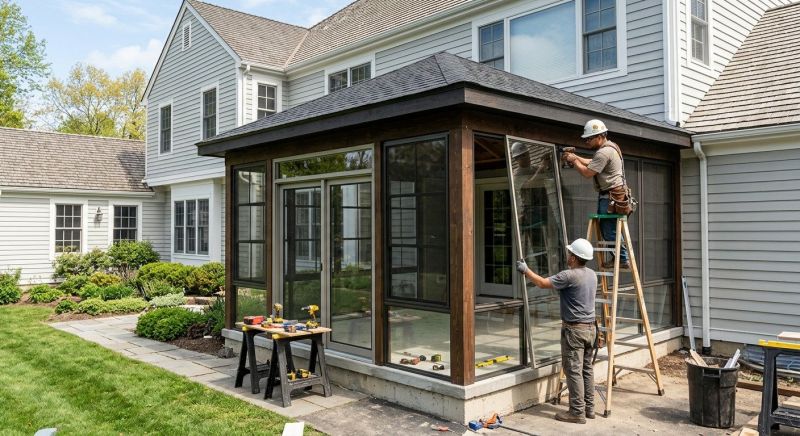 Porch Enclosure Installation in Asheville, NC