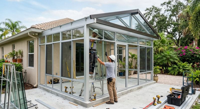 Sunroom Addition Construction in Austin, TX